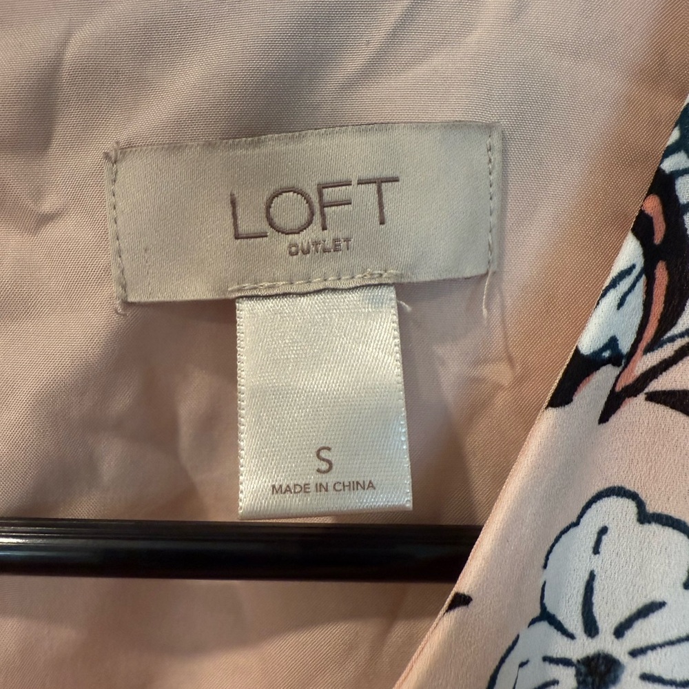 LOFT Pink Flutter Sleeve Crew Neck Midi Dress - Picture 5 of 7